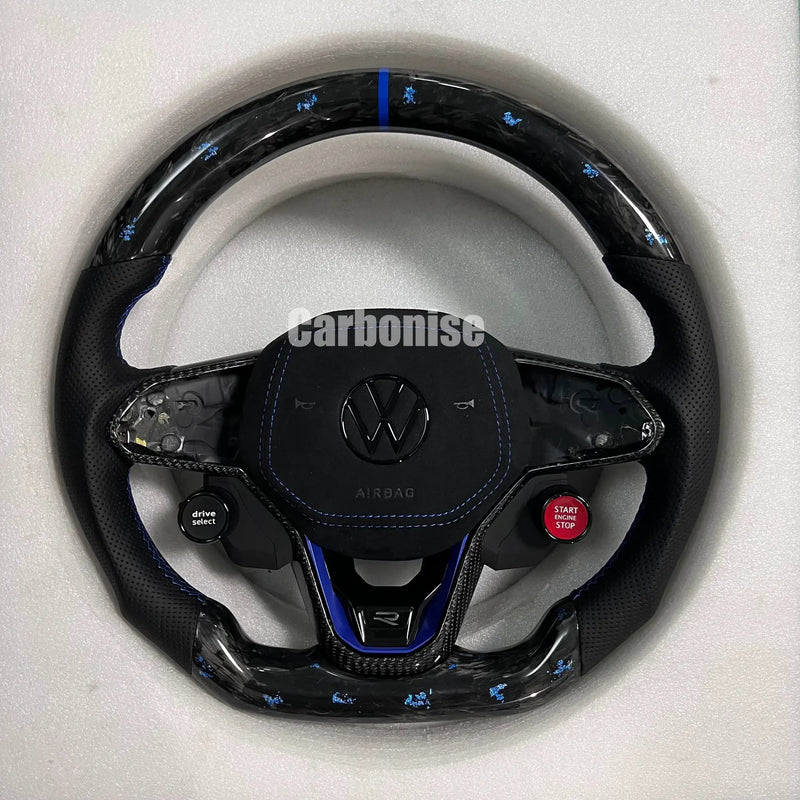 Volkswagen Golf Steering Wheel (Forged Carbon Fiber+Perforated Leather) #15 by CARBONISE
