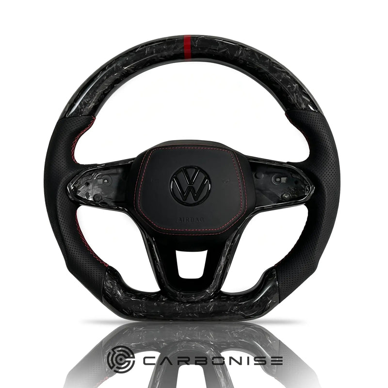 Volkswagen Golf Steering Wheel (Forged Carbon Fiber+Perforated Leather) #18 by CARBONISE