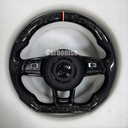 Volkswagen Golf Steering Wheel (Forged Carbon Fiber+Perforated Leather) #1 by CARBONISE