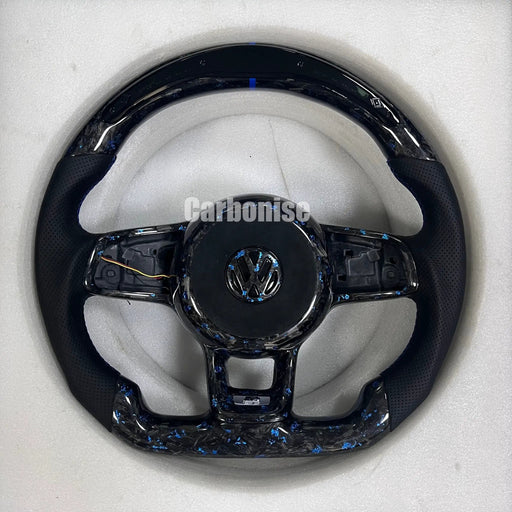 Volkswagen Golf Steering Wheel (Forged Carbon Fiber+Perforated Leather) #25 by CARBONISE