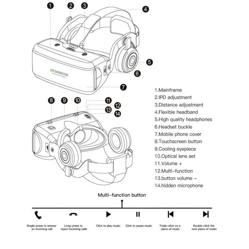 VR Goggles (with remote & headphones) by 9eight5