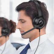 W112 Pure Wired Call Center Headset 3.5mm USB-A NZ by techplus