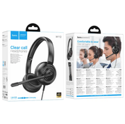 W112 Pure Wired Call Center Headset 3.5mm USB-A NZ by techplus
