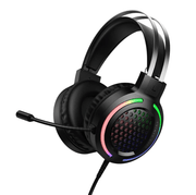 techplus Wired Gaming Headset With 50mm Drivers And Tri Color LED W117 TechPlus W117 Wired Gaming Headset With 50mm Drivers