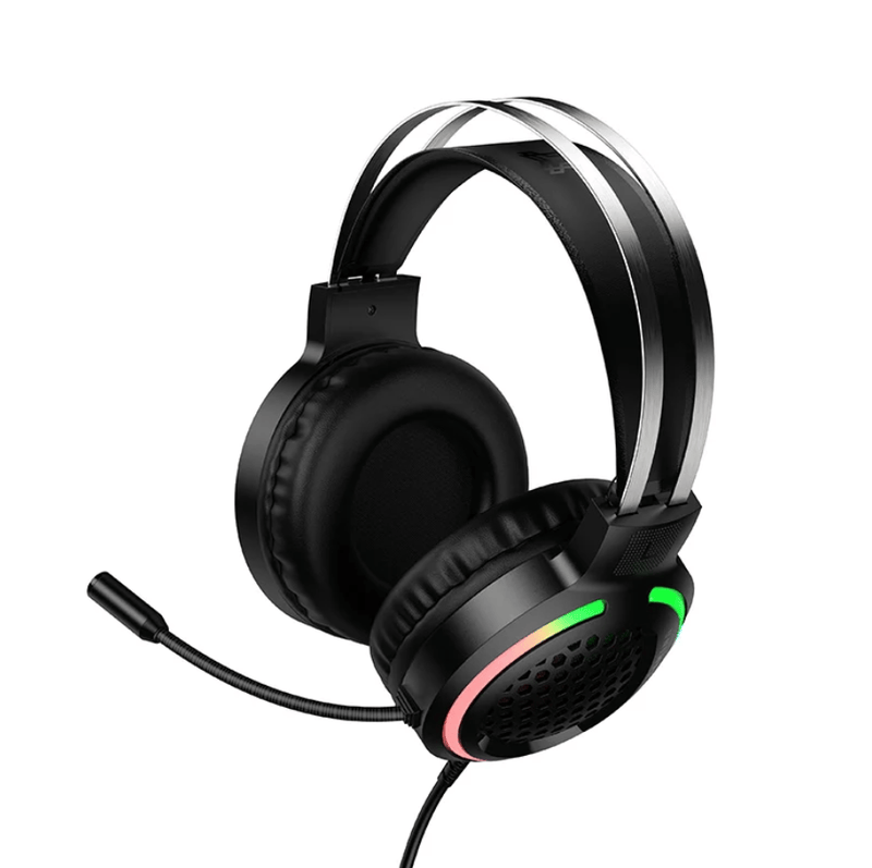 techplus Wired Gaming Headset With 50mm Drivers And Tri Color LED W117 TechPlus W117 Wired Gaming Headset With 50mm Drivers