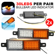 Pair LED Bullbar Indicator Tail Lights Front Park DRL Light For ARB TJM Lamp by salelink.co.nz