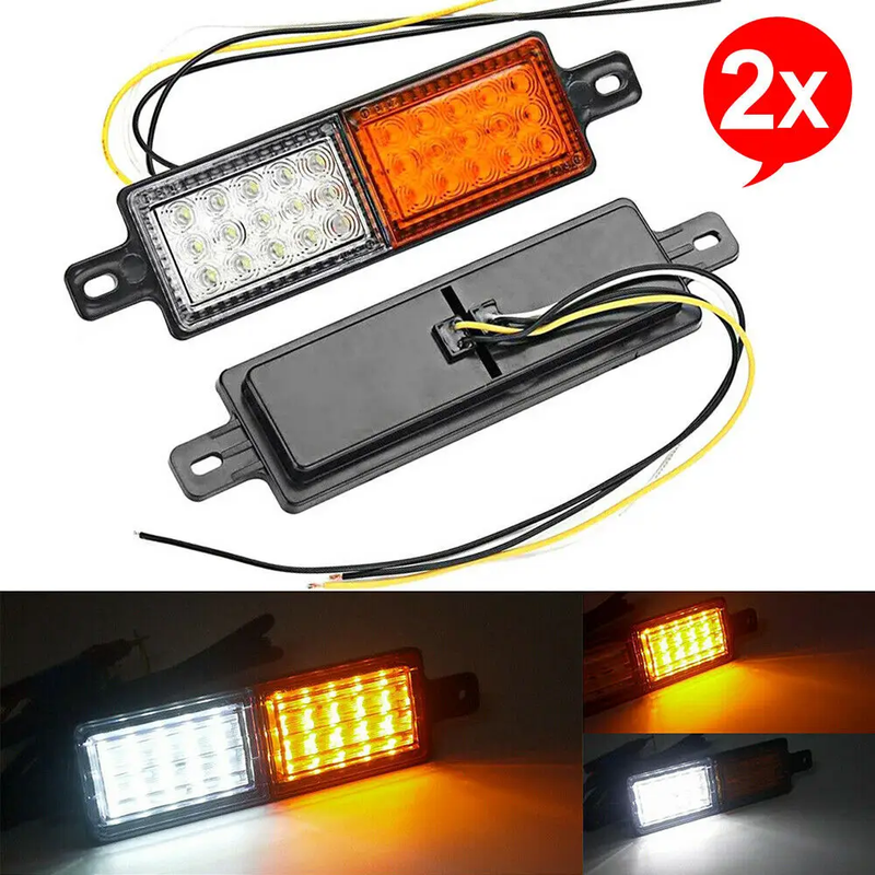 Pair LED Bullbar Indicator Tail Lights Front Park DRL Light For ARB TJM Lamp by salelink.co.nz