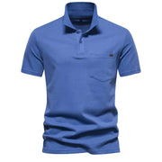Men's 100% Cotton Polo Shirt - Classic Short Sleeve Polo with Pocket | Casual Summer Wear by Mead's Supply & Equipment Outfitters limited