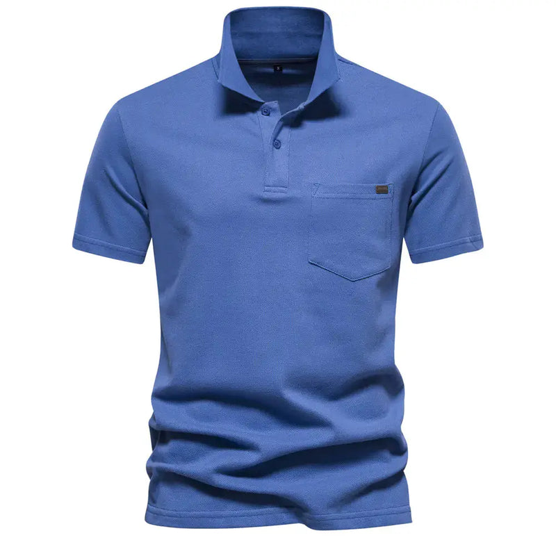 Men's 100% Cotton Polo Shirt - Classic Short Sleeve Polo with Pocket | Casual Summer Wear by Mead's Supply & Equipment Outfitters limited