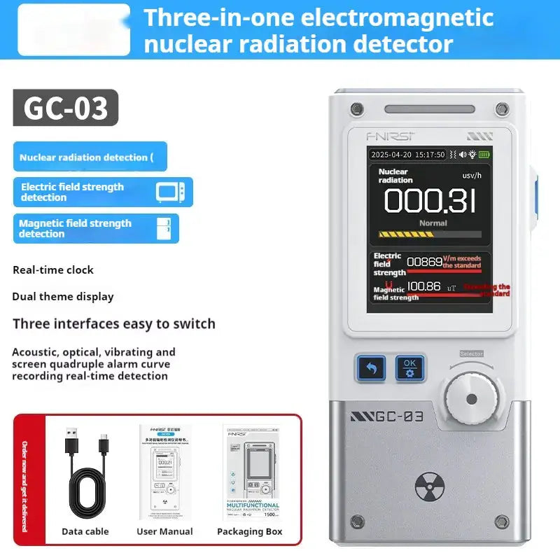 Nuclear Radiation Detector Geiger Tube - Electromagnetic Detector with 2.4" Color Screen & Dose Alarm by Mead's Supply & Equipment Outfitters limited