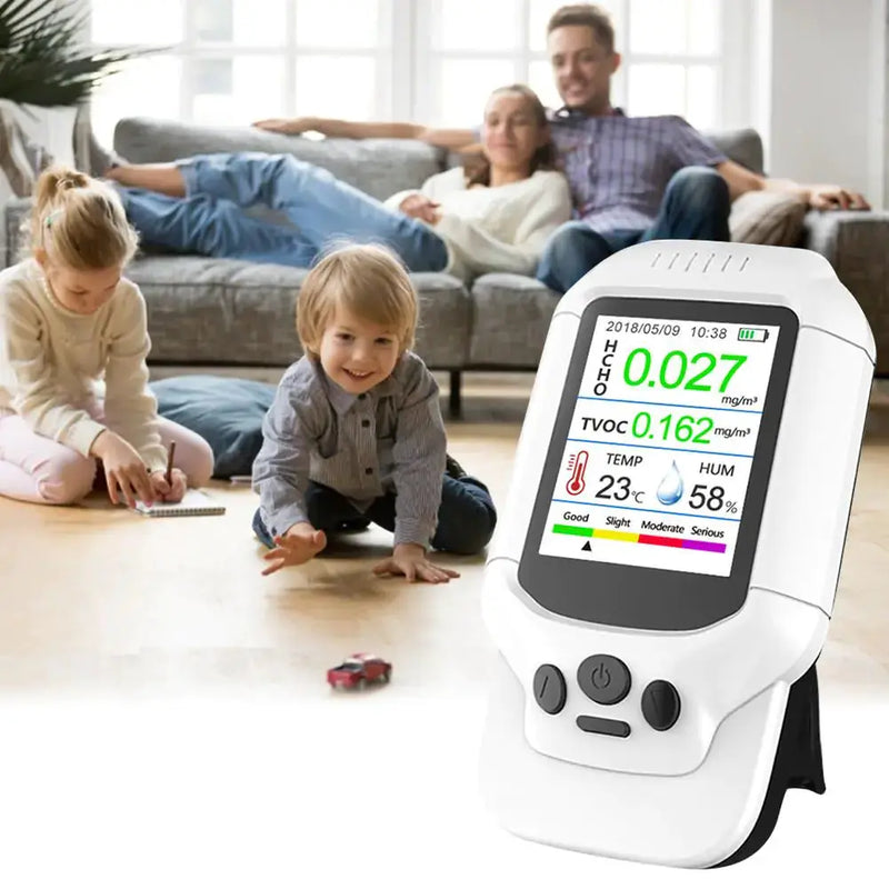 Professional Air Quality Monitor for PM2.5 and HCHO - Digital Formaldehyde Detector with LCD Display by Mead's Supply & Equipment Outfitters limited