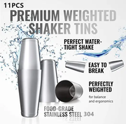 11PCS Cocktail Shaker Bar Set by salelink.co.nz