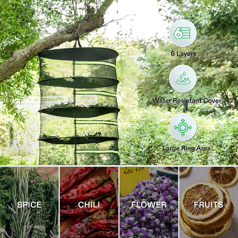 6 Layers Food Drying Net Fish Drying Rack Mesh Net by salelink.co.nz