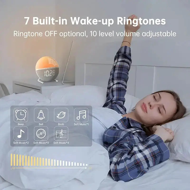 Wake-Up Light Sunrise Alarm Clock by Habicare