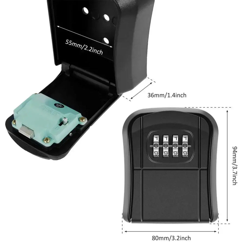 Wall-Mount Key Lock Box with Code (4 types available) by Habicare
