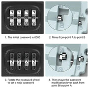 Wall-Mount Key Lock Box with Code (4 types available) by Habicare