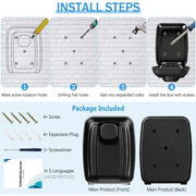 Wall-Mount Key Lock Box with Code (4 types available) by Habicare