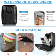 Wall-Mount Key Lock Box with Code (4 types available) by Habicare