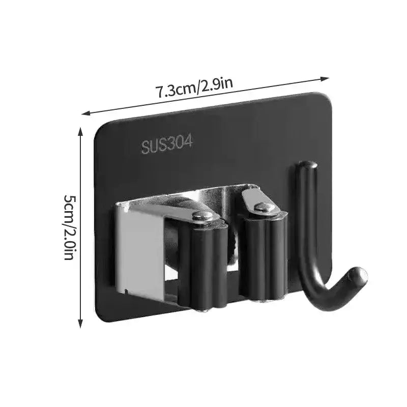 Wall-Mount Mop & Broom Holder by Habicare