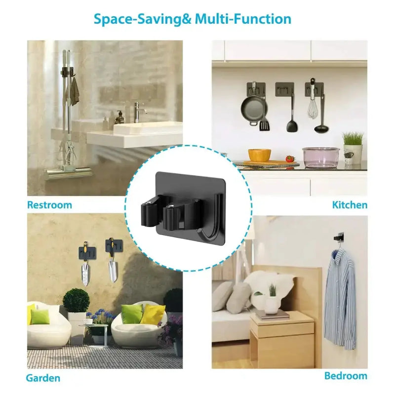Wall-Mount Mop & Broom Holder by Habicare