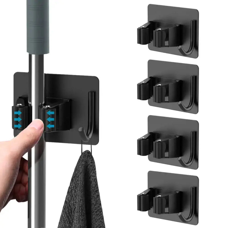 Wall-Mount Mop & Broom Holder by Habicare