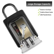 Wall-Mounted Key Keeper – 4-Digit Lock Box (available in Gray & Black) by Habicare