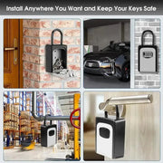 Wall-Mounted Key Keeper – 4-Digit Lock Box (available in Gray & Black) by Habicare