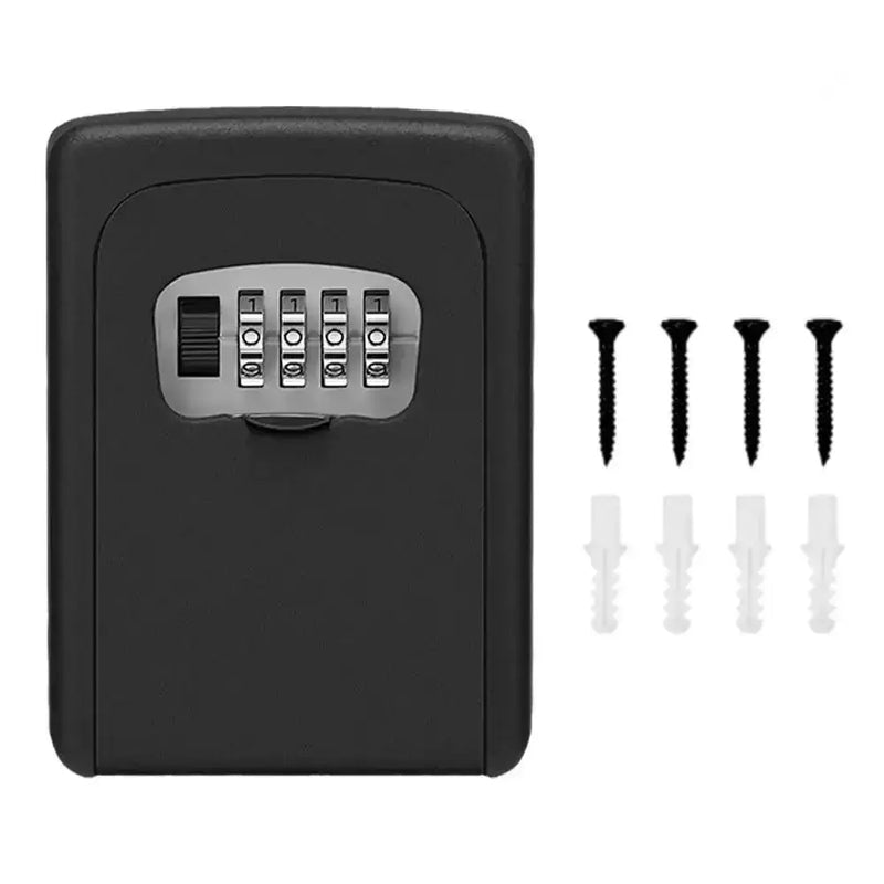 Wall-Mounted Key Keeper – 4-Digit Lock Box (available in Gray & Black) by Habicare