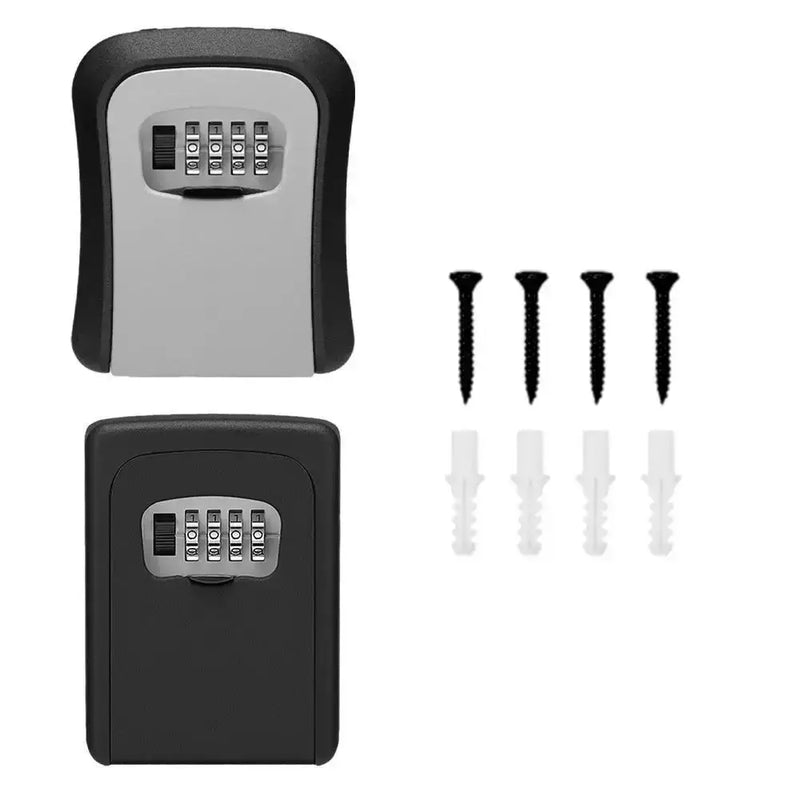 Wall-Mounted Key Keeper – 4-Digit Lock Box (available in Gray & Black) by Habicare