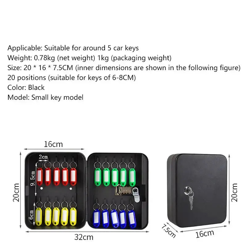 Wall-Mounted Password Key Box (different sizes available) by Habicare