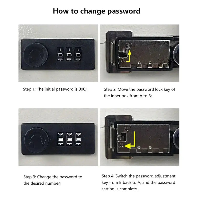 Wall-Mounted Password Key Box (different sizes available) by Habicare