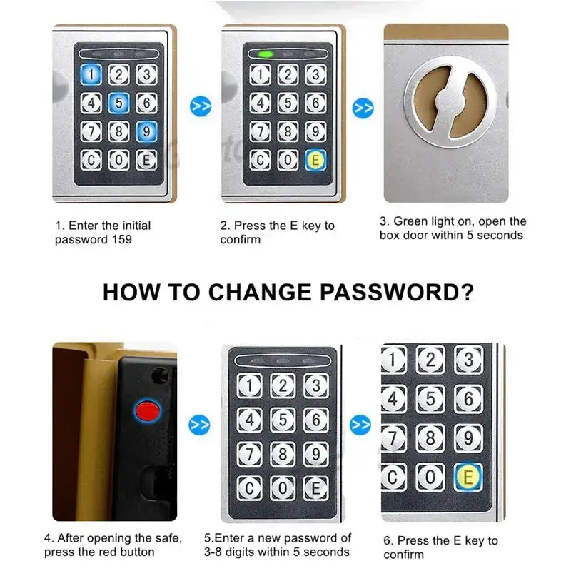 Wall-Mounted Password Safe with Alarm by Habicare