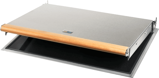 Wallas Nordic DT - Diesel Blower Cooker 12V SS, flat construction lid for high heating effect.