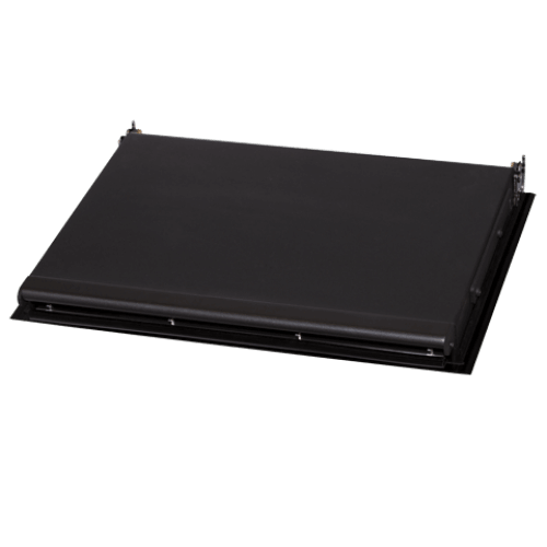 Wallas Nordic NDT Black Cooker-Heater 12V flat design stove with sleek black surface and aluminum edges.