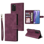 Wallet Flip Case for Samsung Galaxy S25/S24/Note/A Series (Wine Red) by Habicare