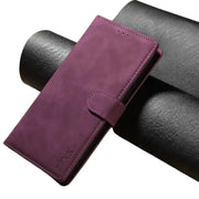 Wallet Flip Case for Samsung Galaxy S25/S24/Note/A Series (Wine Red) by Habicare
