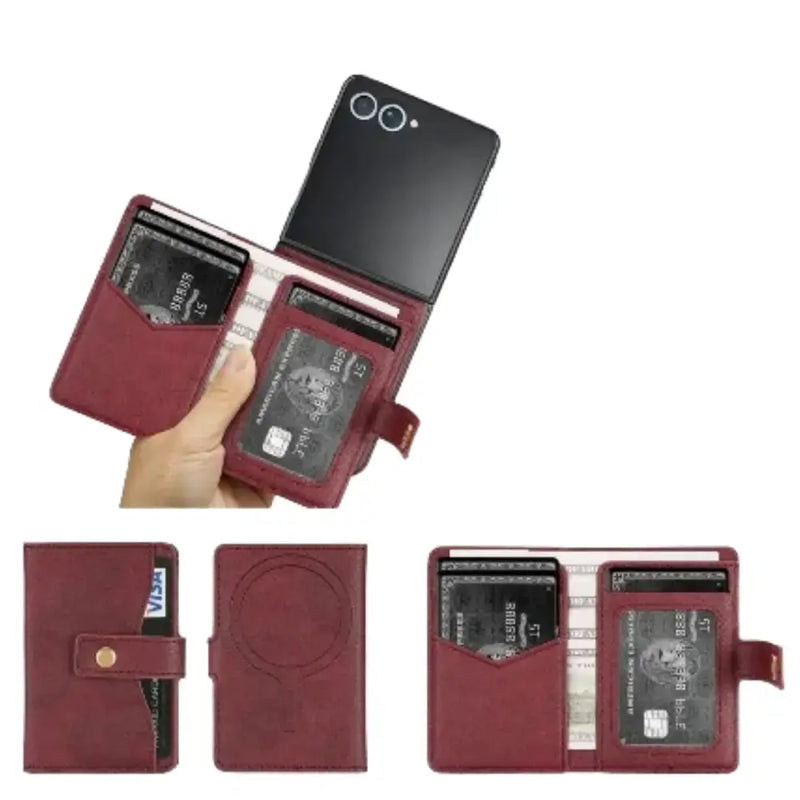 Wallet Leather Case for the Samsung Galaxy Z Flip7 (4 colours available) by Habicare