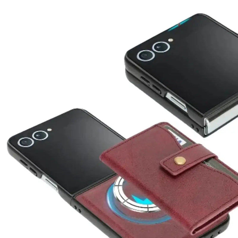 Wallet Leather Case for the Samsung Galaxy Z Flip7 (4 colours available) by Habicare