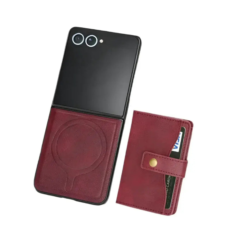 Wallet Leather Case for the Samsung Galaxy Z Flip7 (4 colours available) by Habicare