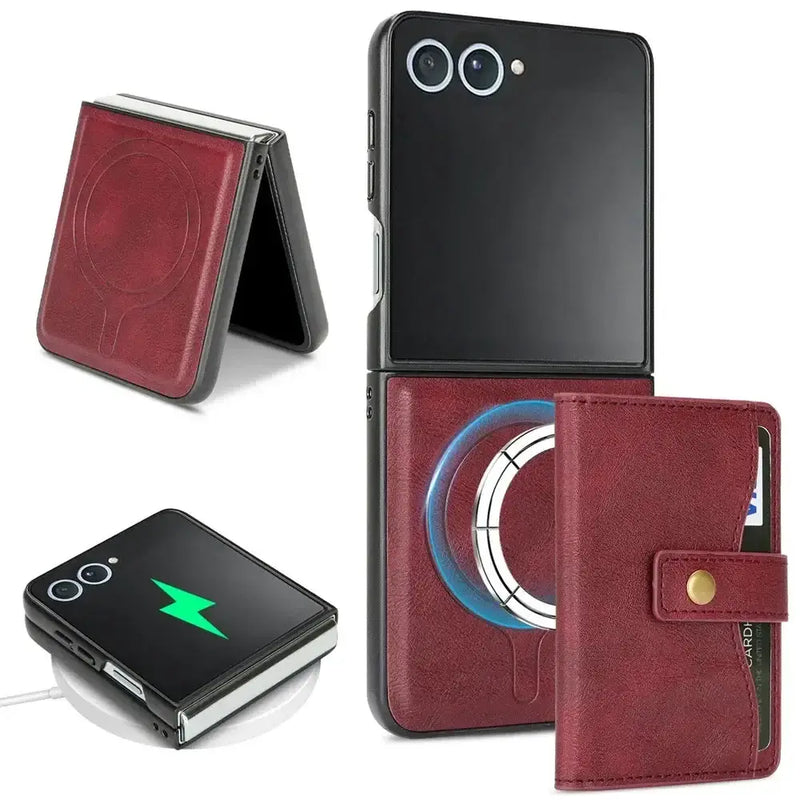 Wallet Leather Case for the Samsung Galaxy Z Flip7 (4 colours available) by Habicare