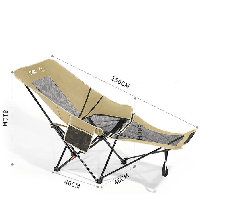 URBAN WAVE Breathable Mesh Reclining Camp Chair with Footrest YQ13510 by ECOTREK
