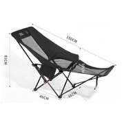 URBAN WAVE Breathable Mesh Reclining Camp Chair with Footrest YQ13510 by ECOTREK