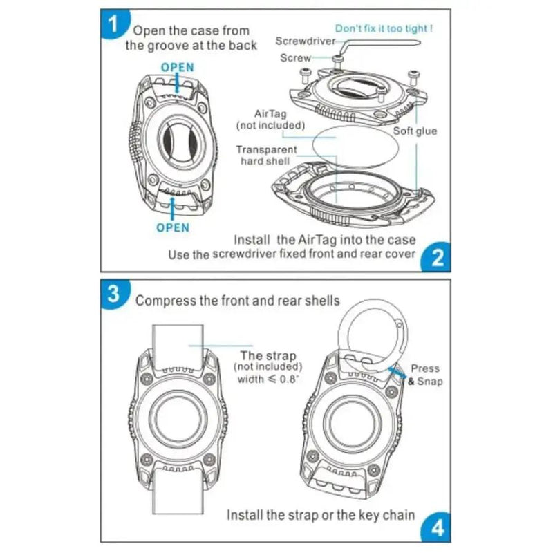 Waterproof Apple Air Tag Holder (for straps) by That Watch Shop