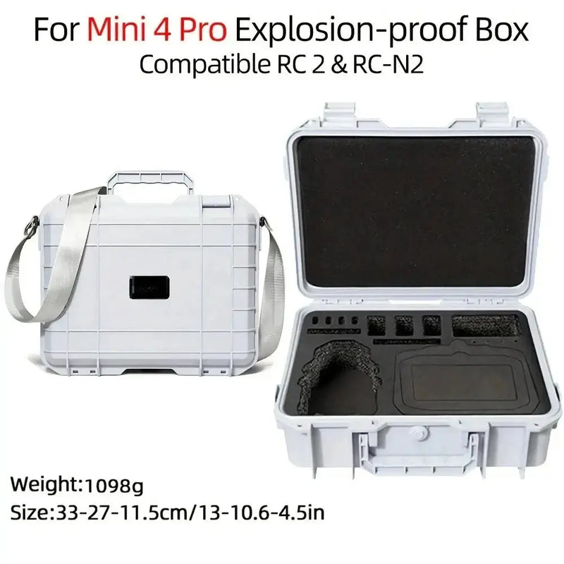 Waterproof Carry Case for DJI Mini 3 / 4 Pro (Black & White) by Habicare