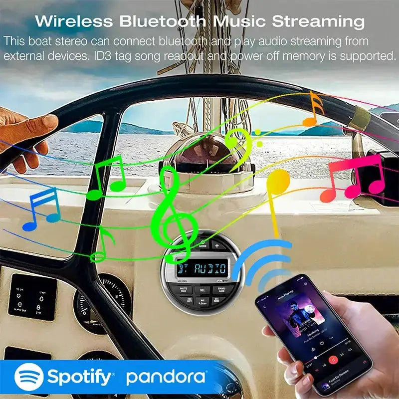 Waterproof Marine Bluetooth Radio & MP3 Player by Habicare