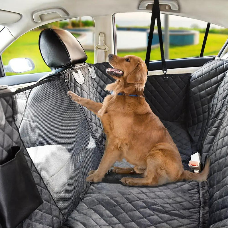 WATERPROOF PET CAR BACK SEAT PROTECTOR WITH MESH POCKET by dealonline.co.nz