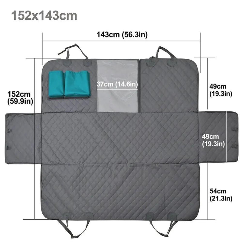 WATERPROOF PET CAR BACK SEAT PROTECTOR WITH MESH POCKET by dealonline.co.nz