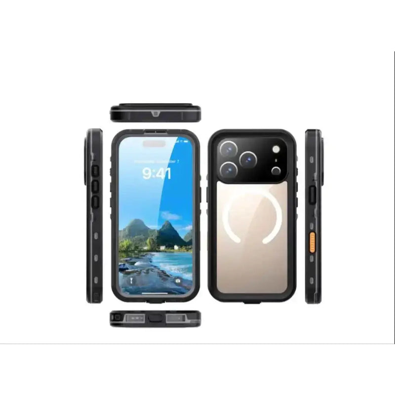 techplus Waterproof & Shockproof Case for iPhone 17 Pro Max – Clear Protective Cover Waterproof Shockproof Clear Case for iPhone 17 Pro Max