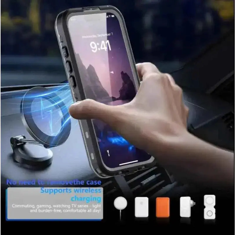 techplus Waterproof & Shockproof Case for iPhone 17 Pro Max – Clear Protective Cover Waterproof Shockproof Clear Case for iPhone 17 Pro Max