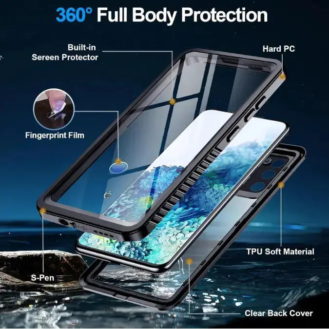 techplus Waterproof & Shockproof Case for Samsung Galaxy S20 Plus Waterproof Shockproof Samsung Galaxy S20 Plus Case
